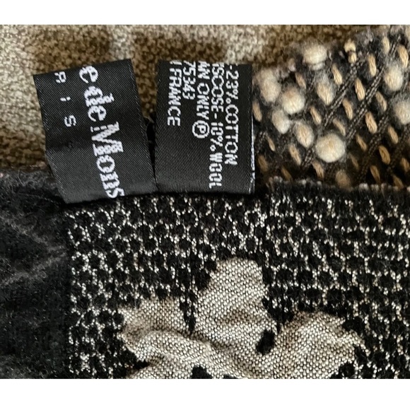 Guillaume de Mons Paris France boho patchwork Scarf - Picture 4 of 4